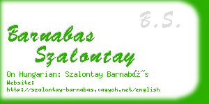 barnabas szalontay business card